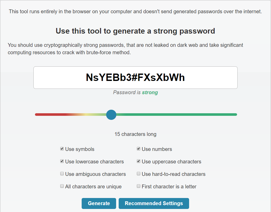 Improved Password Generator Tool My Id Hub